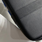 GARDEN PARTY 36 IN MULTICOLOR TOILE H CANVAS BLACK CALFSKIN OVERLAPPING POLKA RINGS PRINT