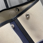 GARDEN PARTY 36 IN MULTICOLOR TOILE H CANVAS BLACK CALFSKIN