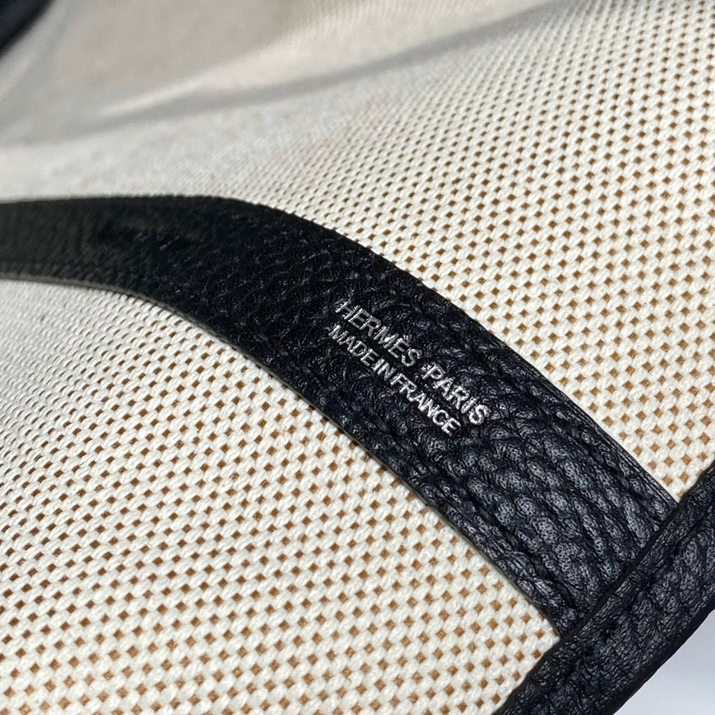 GARDEN PARTY 36 IN MULTICOLOR TOILE H CANVAS BLACK CALFSKIN