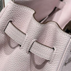 HERMES 25S BIRKIN 30 IN ROSA BABY-KALBLEDER, SILBERNE BESCHLÄGE