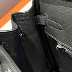 HERMES 25S BIRKIN 30 IN ANTHRABUTGRAUEM KALBSLEDER, SILBERNE BESCHLÄGE