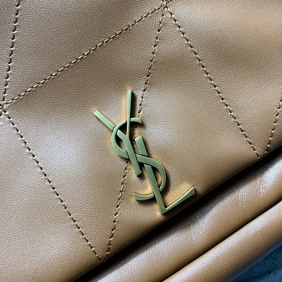 JAMIE 4.3 KLEINE TASCHE 25 IN REHBRAUN LAMMLEDER GOLDENE BESCHLÄGE