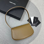 VOLTAIRE IN BOX 21 IN CARAMEL BROWN CALFLEDER GOLD LOGO