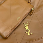 JAMIE POCHON 33 IN BRONZEBRAUN LAMMLEDER GOLDENE BESCHLÄGE