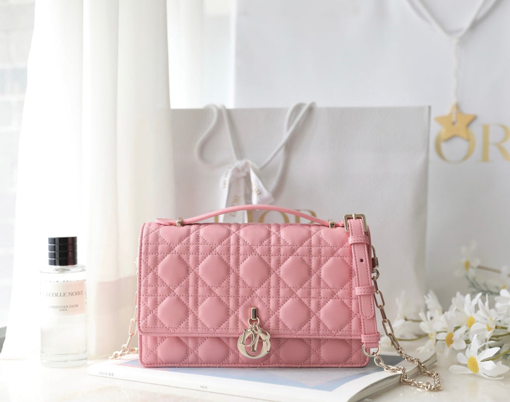 MINI 24 TOP-HANDLE LIGHT PINK LAMBSKIN