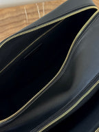 LIYA 31 BLACK CALFSKIN VINTAGE TRAVEL BAG