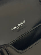 SOLFERINO 18 Handytasche aus schwarzem Kalbsleder