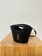 KORBTASCHE MINI 29 AUS SCHWARZEM SOLF-KALBSLEDER