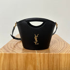 KORBTASCHE MINI 29 AUS SCHWARZEM SOLF-KALBSLEDER