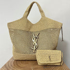 RAFFIA ICARE 55 BEIGE BROWN STRAW