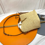 LE 37 MEDIUM 25 IN HELLGELBEM STROH UND BRAUNER LEDERBESATZ