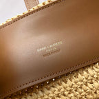 LE 37 MEDIUM 25 IN HELLGELBEM STROH UND BRAUNER LEDERBESATZ