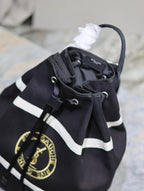 RIVE GAUCHE RUCKSACK 49 IN SCHWARZ-WEISSEM CANVAS