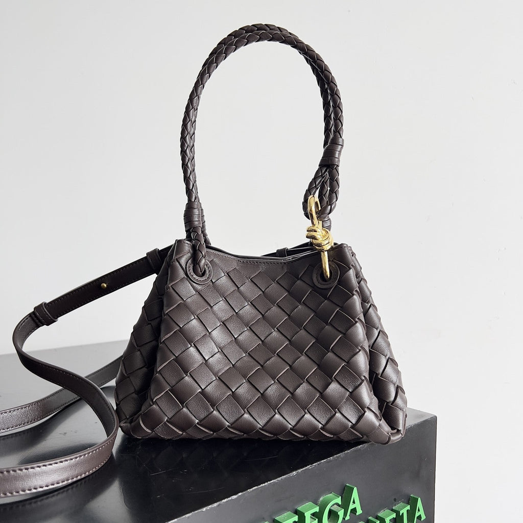 BV Small Parachute 21 Chocolate Lambskin Ghw 