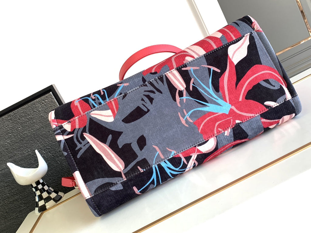 CC CLASSIC GROSSE 38-TASCHE IN GRAUEMIX, FARBENFROHEM CANVAS