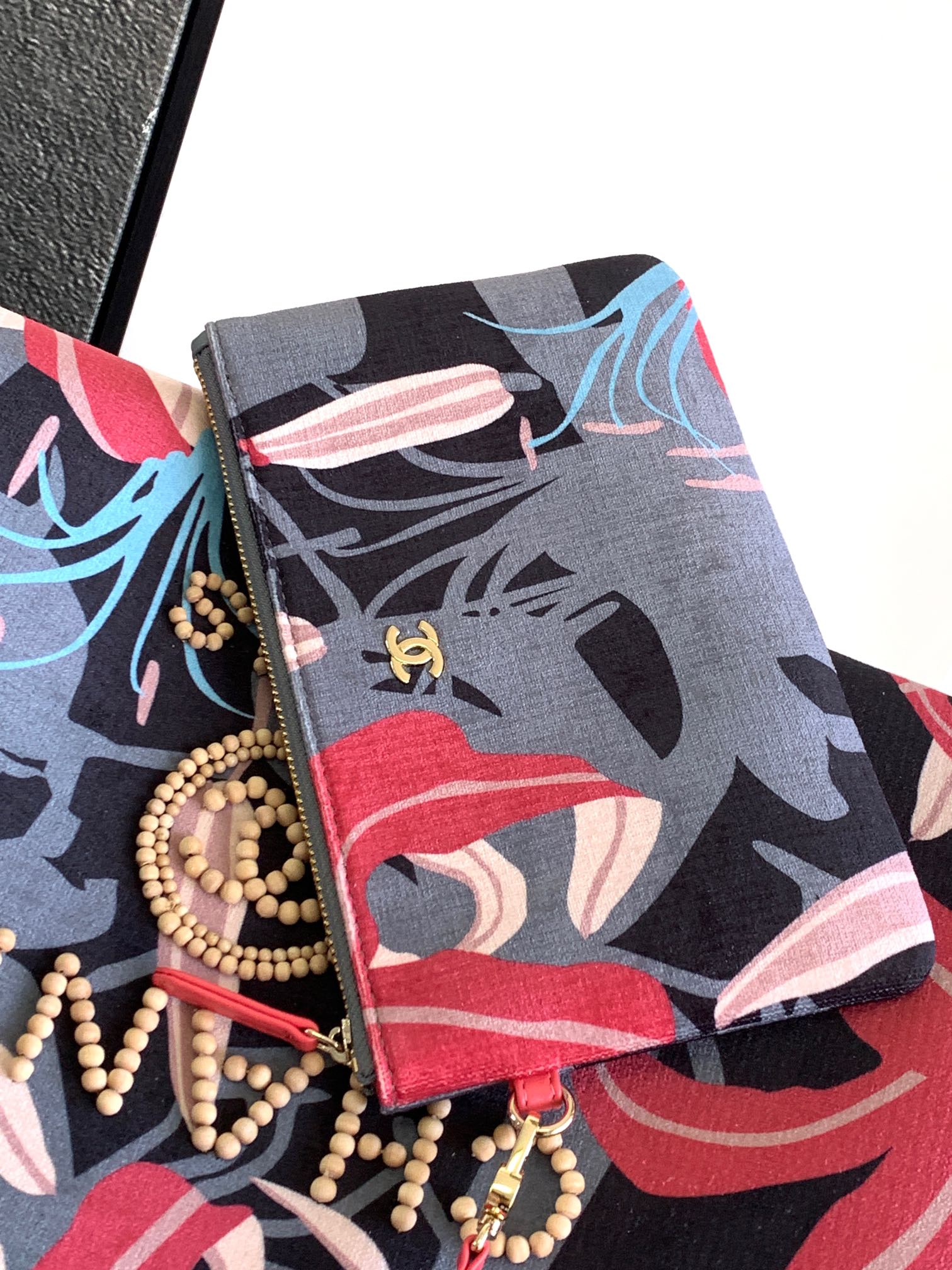 CC CLASSIC GROSSE 38-TASCHE IN GRAUEMIX, FARBENFROHEM CANVAS