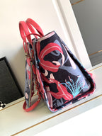 CC CLASSIC GROSSE 38-TASCHE IN GRAUEMIX, FARBENFROHEM CANVAS