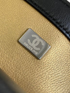 CC SMALL 20 FLAP BAG IN BLACK CALFSKIN