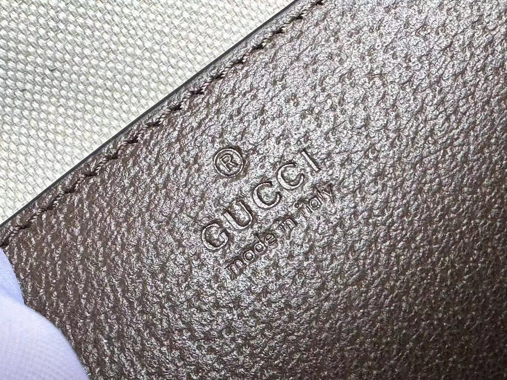 OPHIDIA 31 KLEINE TRAGETASCHE IN BEIGEM CANVAS UND BRAUNEM KALBSLEDER