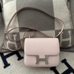 CONSTANCE 18 LIGHT PINK CHEVRE SILVER HARDWARE