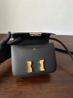 CONSTANCE 18 BLACK EPSOM GOLD HARDWARE