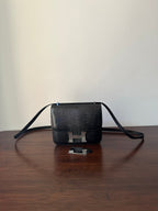 CONSTANCE 18 BLACK LIZARD SILVER HARDWARE