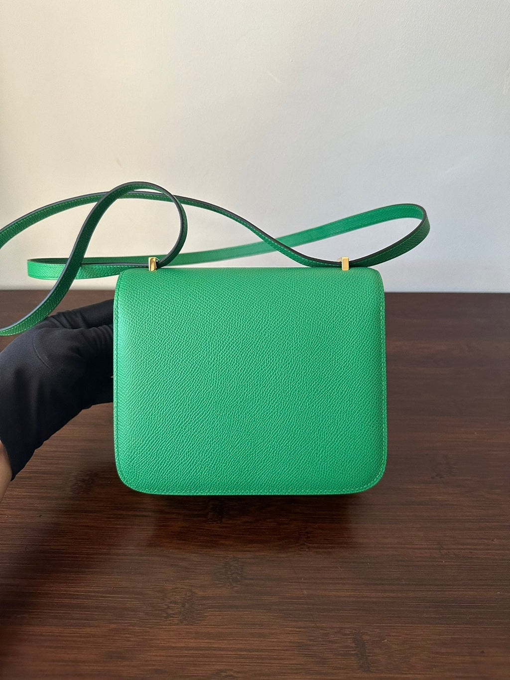 CONSTANCE 18 GREEN EPSOM GOLD HARDWARE