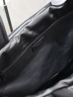 Große Tragetasche von PUFFER, 57 Zoll, schwarzes Nappa-Lammleder