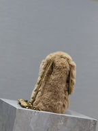 NIKI MEDIUM 28 IN DUNKELBEIGE KANINCHENFELL