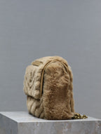 NIKI MEDIUM 28 IN DUNKELBEIGE KANINCHENFELL