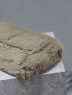 KATE Klapptasche 28 Zoll ECRU BEIGE Kaninchenfell Goldkette