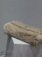 KATE Klapptasche 28 Zoll ECRU BEIGE Kaninchenfell Goldkette