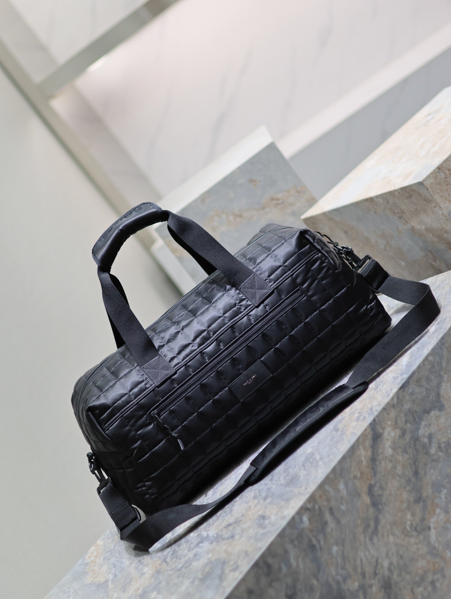 Reisetasche 50 Zoll, schwarz kariert, Nylon