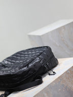 RUCKSACK 37 IN SCHWARZ-KARIERTES NYLON