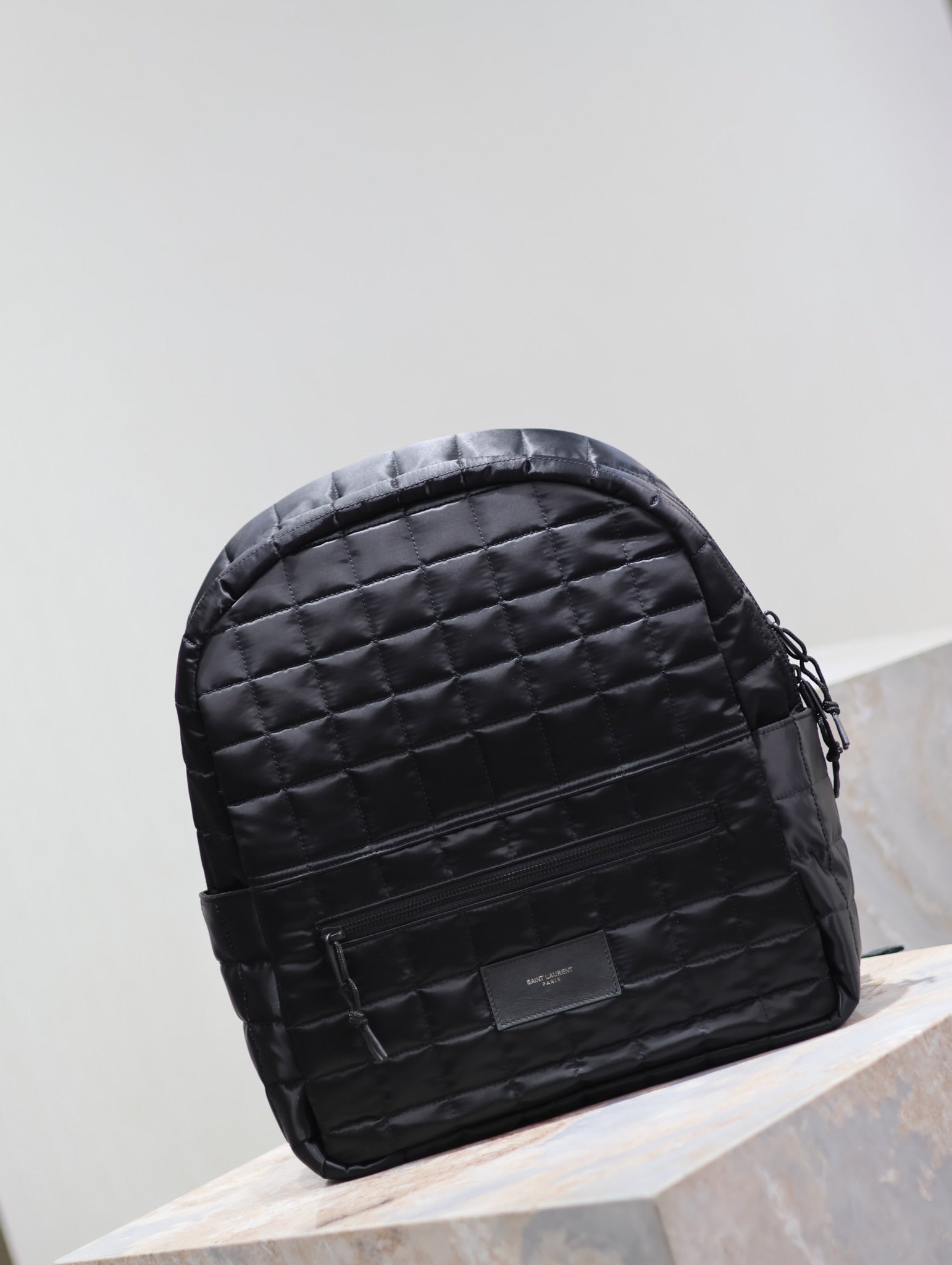 RUCKSACK 37 IN SCHWARZ-KARIERTES NYLON