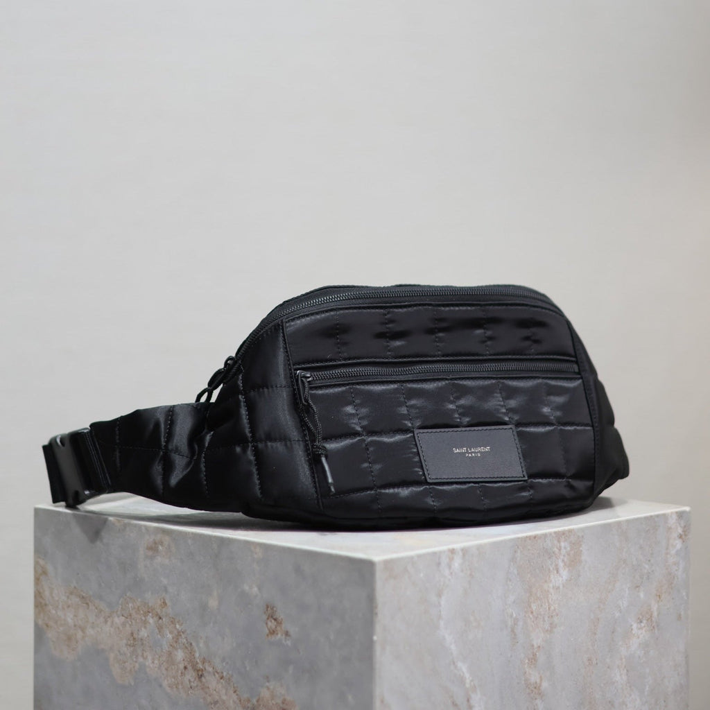 Umhängetasche 24 Zoll, schwarz kariert, Nylon