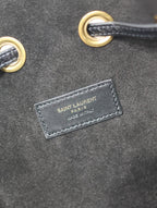 PARIS VII KLEINE HOBO-TASCHE 30 IN SCHWARZEM NARBENLEDER GOLDENE BESCHLÄGE