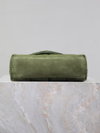 PUFFER TOY 23 IN PICKLE GREEN SUEDE GOLD HARDWARE