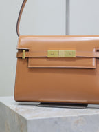 MANHATTAN SMALL 24 IN BRONZEBRAUN KALBSLEDER GOLDENE BESCHLÄGE