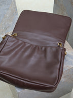 JAMIE 4.3 GROSSE TASCHE 43 IN WEINROT LAMMLEDER GOLDENE BESCHLÄGE