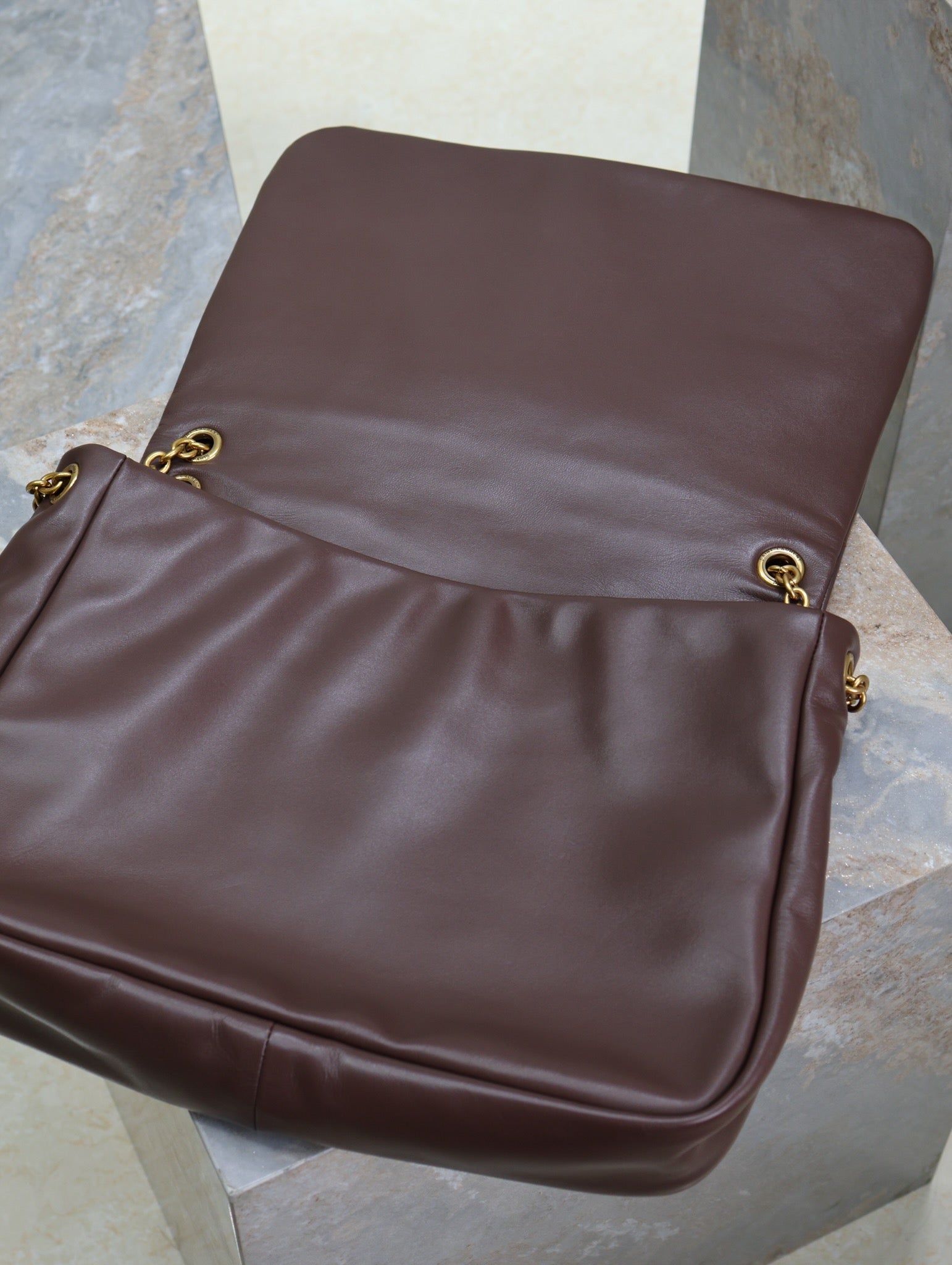 JAMIE 4.3 GROSSE TASCHE 43 IN WEINROT LAMMLEDER GOLDENE BESCHLÄGE