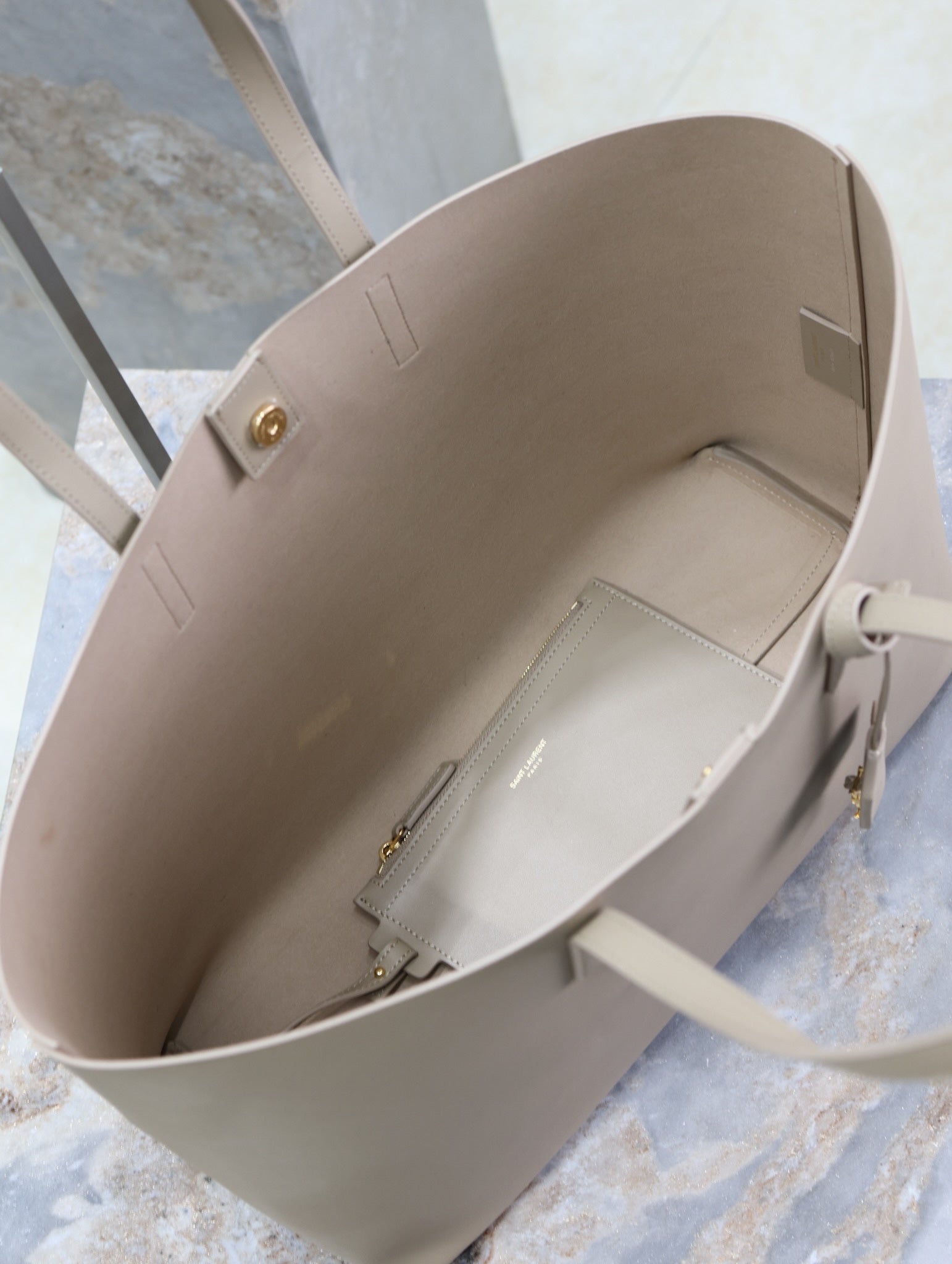 Einkaufstasche 38 Zoll hellbraunes Kalbsleder