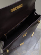 MANHATTAN Henkeltasche, 81 cm, braunes Kalbsleder