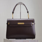 MANHATTAN Henkeltasche, 81 cm, braunes Kalbsleder