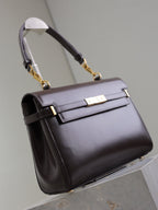 MANHATTAN Henkeltasche, 81 cm, braunes Kalbsleder