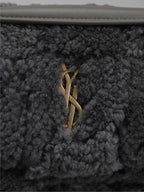 JAMIE TASCHE 20 IN DUNKELGRAUER LAMMWOLLE