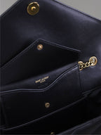LOULOU MEDIUM 29 IN BLACK SHEEPSKIN GOLD HARDWARE