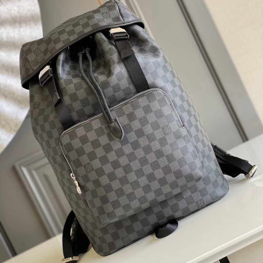 RUCKSACK 44 IN GUN METAL DAMIER GRAPHITE CANVAS