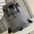 RUCKSACK 44 IN GUN METAL DAMIER GRAPHITE CANVAS