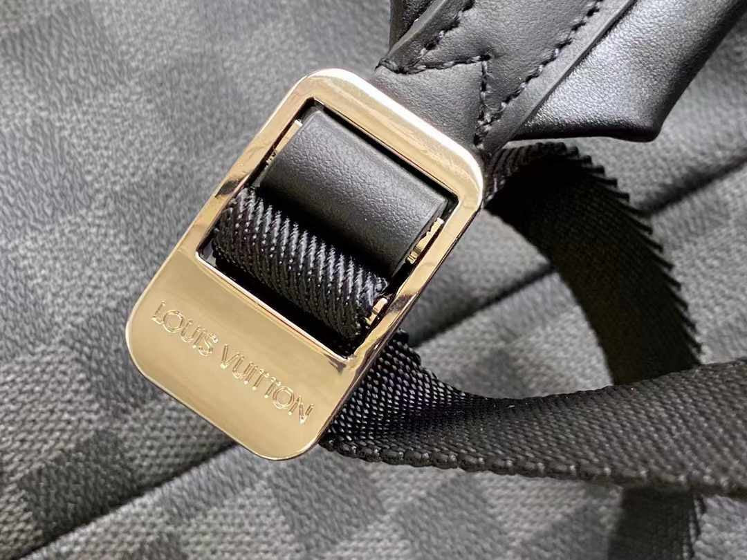 RUCKSACK 44 IN GUN METAL DAMIER GRAPHITE CANVAS